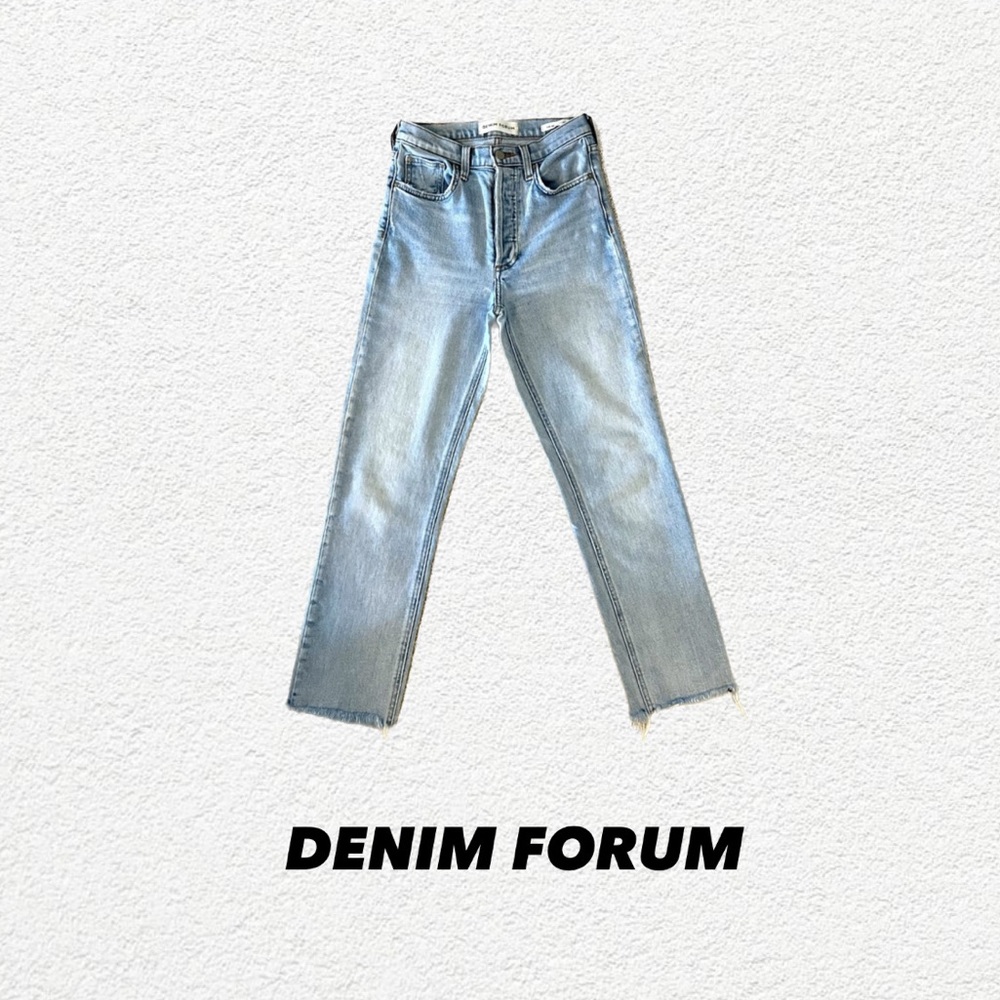 Denim Forum Arlo High Rose Straight | size 25 | blue